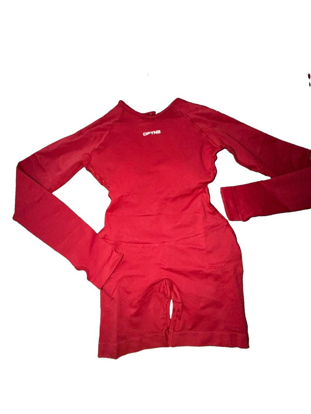 NWOT Dfyne Impact Long Sleeve One Piece Red Size Small (AZ10)